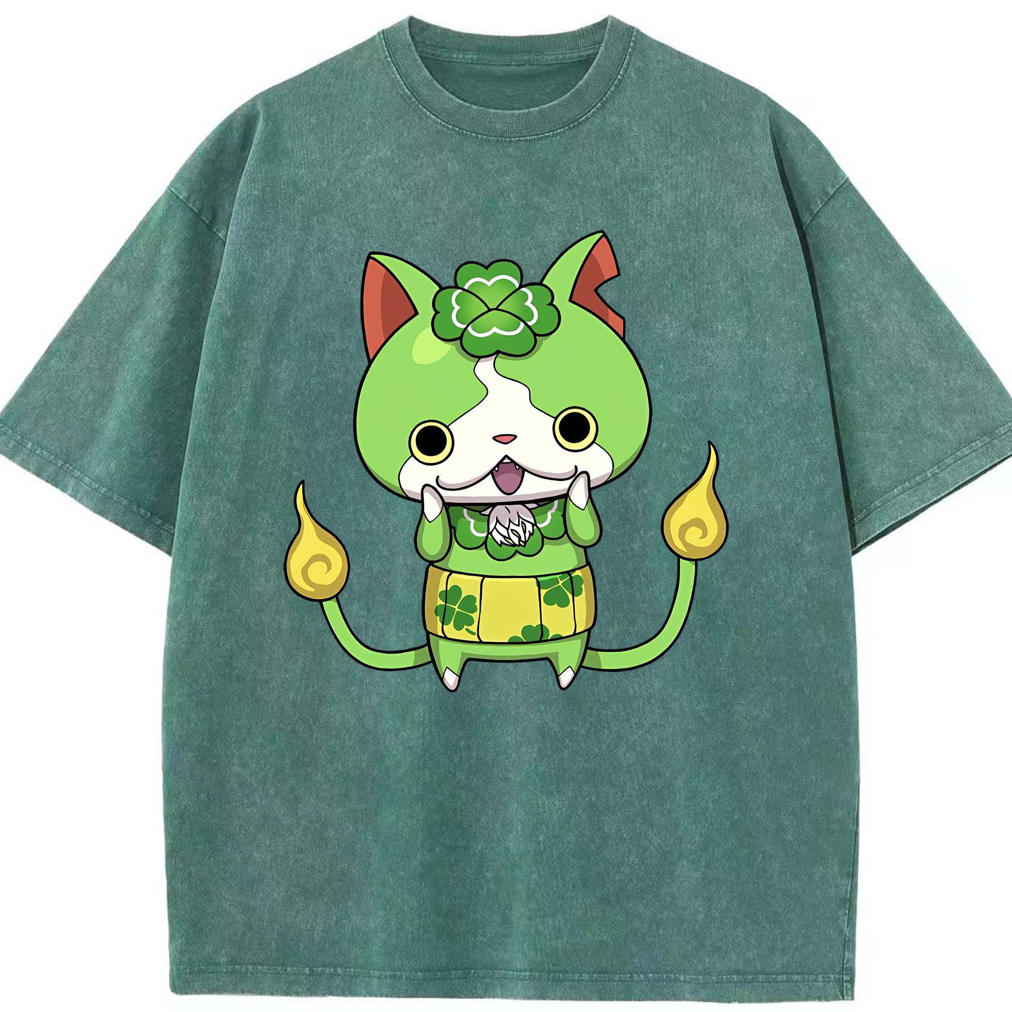 （画像用） 妖怪ウォッチ Yo-kai Watch 綿100% ヴィンテージ風 半袖Tシャツ（フロントプリント）